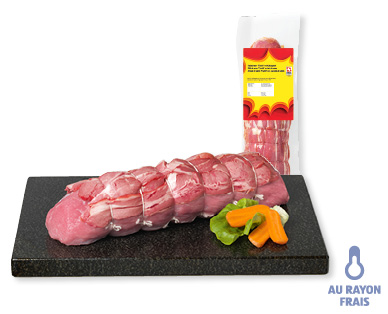 Rôti de veau grenadin, bardé de lard de veau