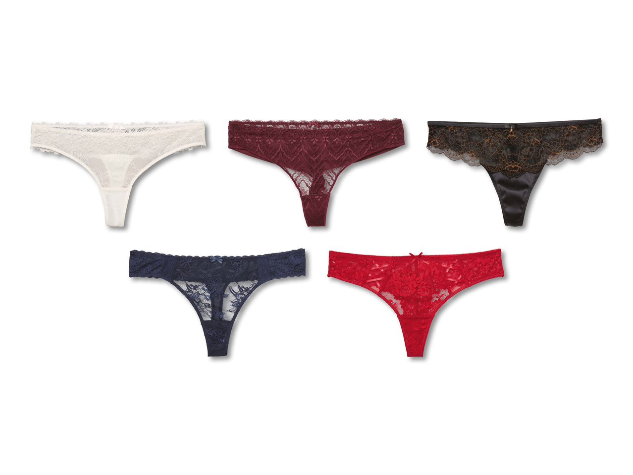 Strings en dentelle, lot de 21
