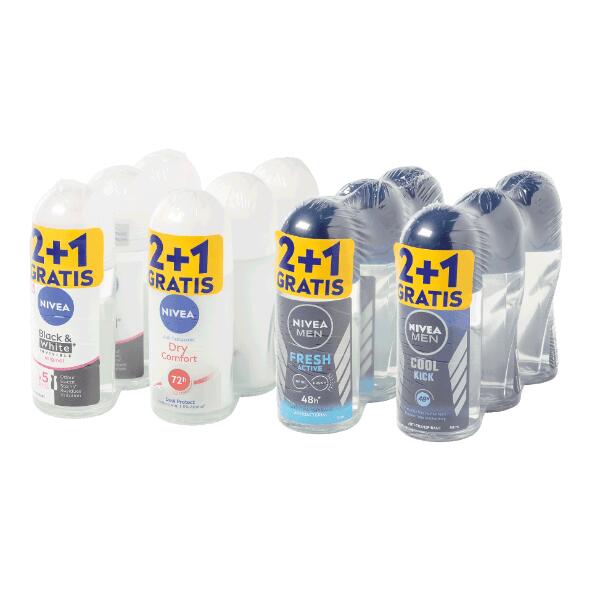 NIVEA(R) 				Deoroller, 3 St.