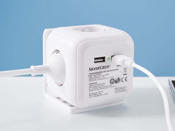 Socket Cube with USB-Port