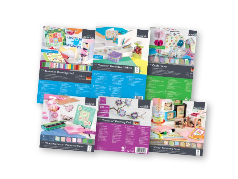 Crelando Craft Paper/ Drawing Pad/ Stickers