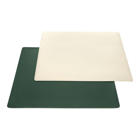 HOME CREATION(R) Sets de table métallisés aspect cuir, 2 pcs