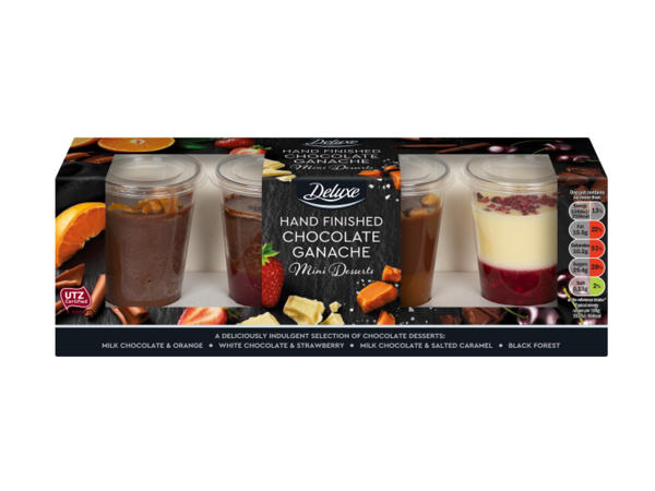 Deluxe 4 Hand-Finished Chocolate Ganache Pots