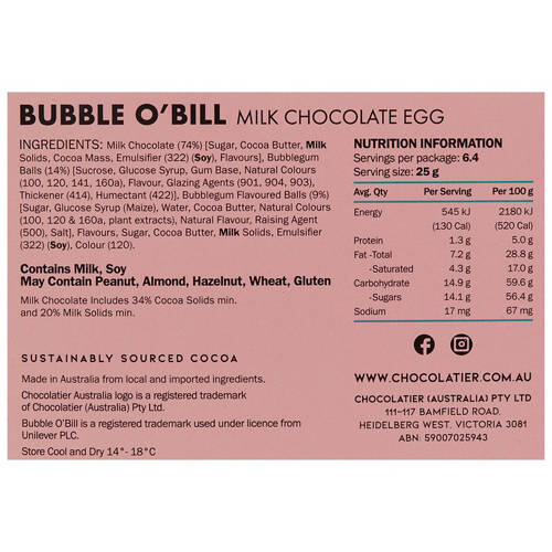 Bubble O Bill Egg 160g