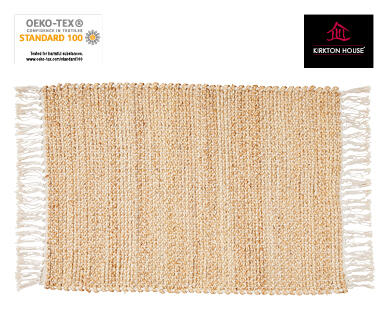 Luxury Fringed Jute/Cotton Decorator Mat