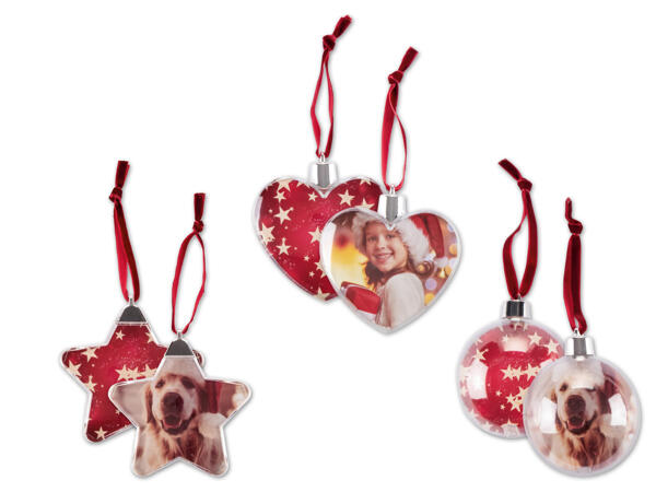 Foto-Weihnachtsanhänger, 4 Stück