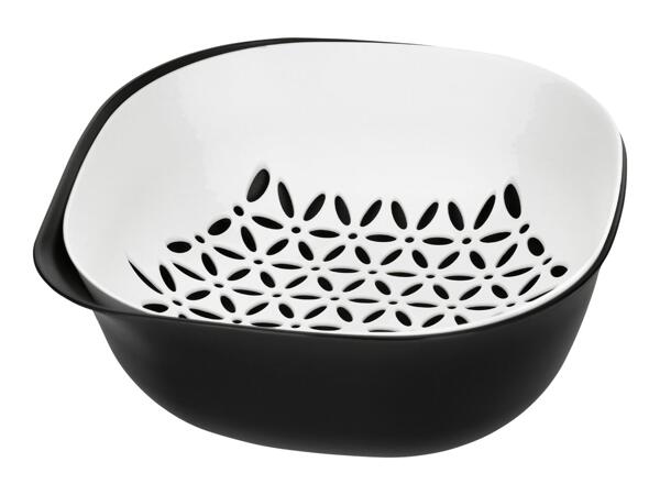 Silvercrest Black & White Colander Set - 2 Pieces