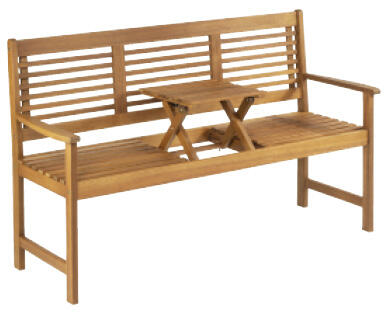GARDENLINE(R) PANCHINA DA GIARDINO CON TAVOLINO RICHIUDIBILE