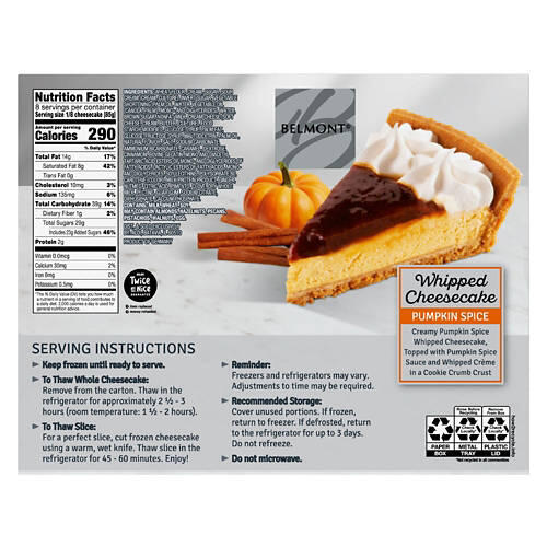 Pumpkin Spice Whipped Cheesecake, 24 oz