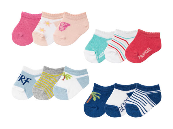 Socquettes pour bébé, 3 paires1