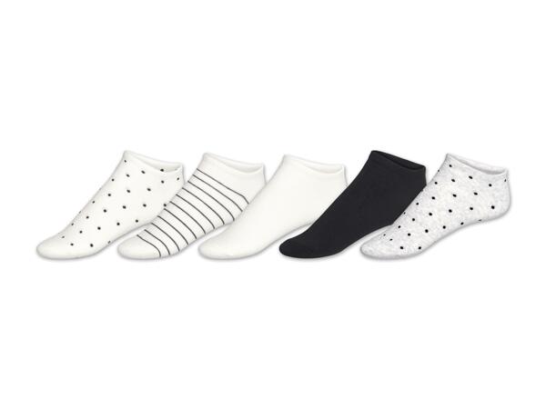 Damen/Herren Sneakersocken, 5 Paar