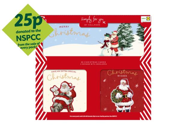 NSPCC Christmas Cards - 30 Pack