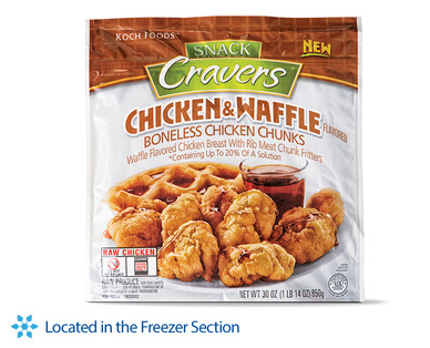 Cravers Chicken and Waffle Boneless Chicken Chunks