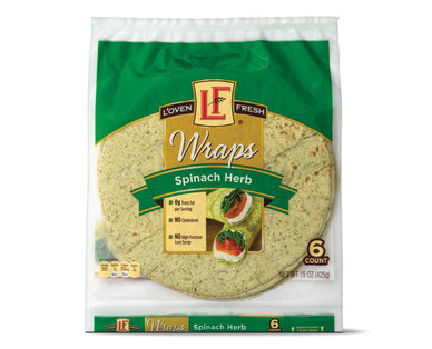 L'oven Fresh Spinach Herb or Sun-Dried Tomato Wraps