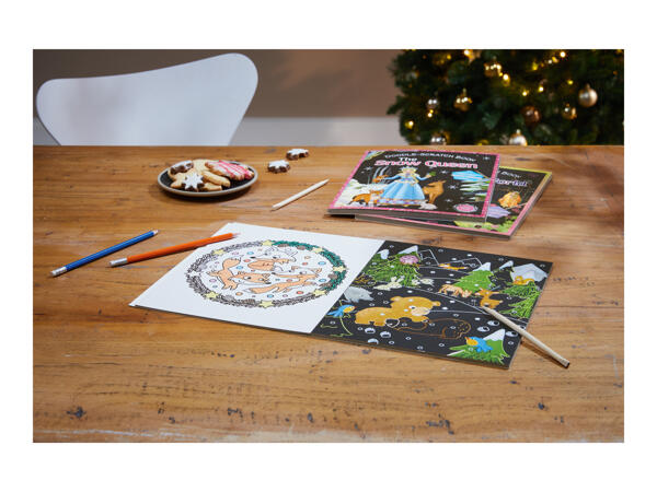Kids' Christmas Scratch Art Book