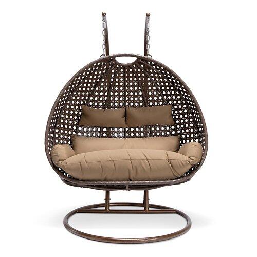 HOME DELUXE Polyrattan Hängesessel TWIN inkl. Regenabdeckung