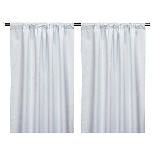 2 Pack Light Blocking Window Curtains - White Santana