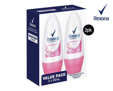 Rexona Women's Antiperspirant Roll On Deodorant 2 x 50ml