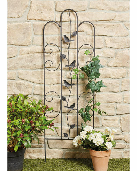 Black Bird Iron Decorative Trellis