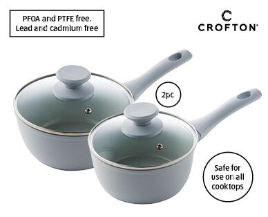 Ceramic Non-Stick Saucepan 2pc Set – 16cm and 18cm