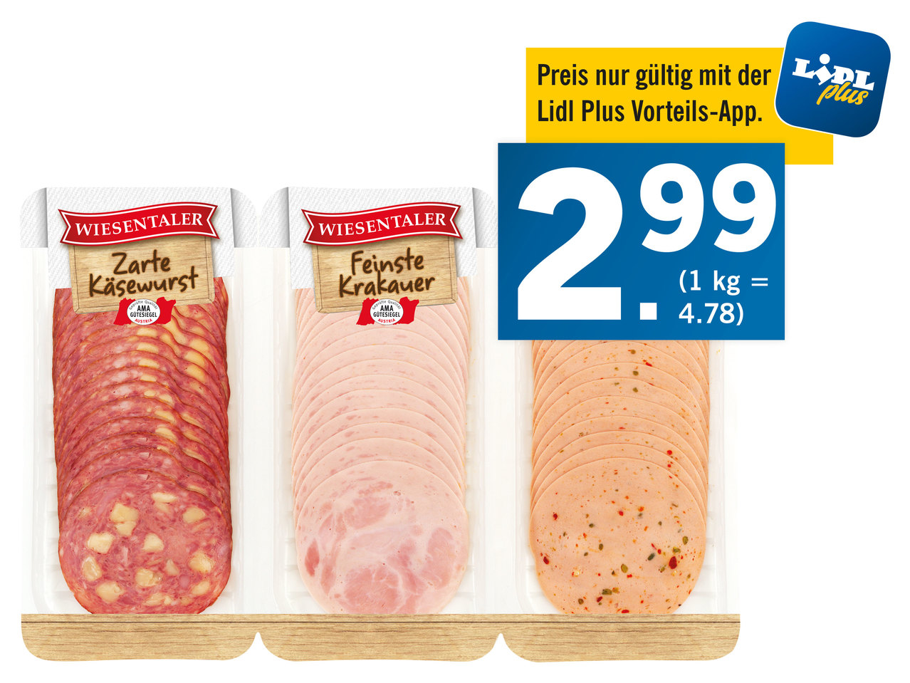 WIESENTALER 3-fach-Aufschnitt