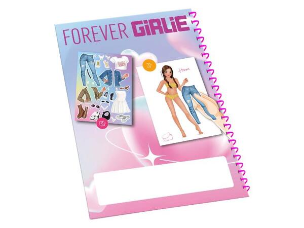 Omalovánky / Sešit se samolepkami/vyškrabávacími obrázky Forever Girlie