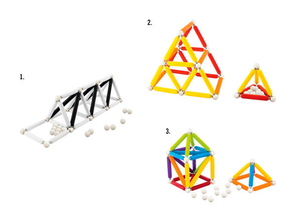 Jeu de construction magnétique, 60 pièces