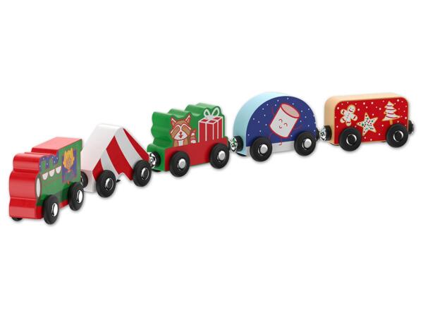 Weihnachts-Holz-Eisenbahn, 5-teilig