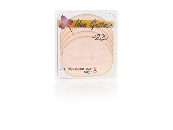 Sliced chicken or turkey