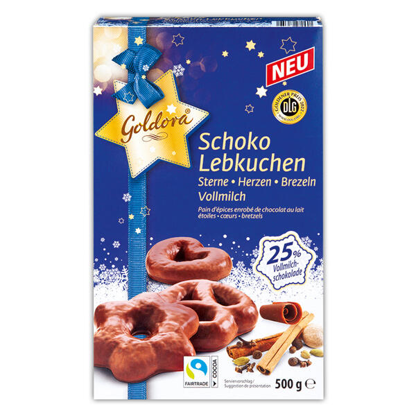 Schoko-Lebkuchen Sterne + Herzen + Brezeln