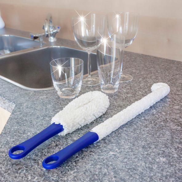 Fleksibel rengøringsbørste til glas