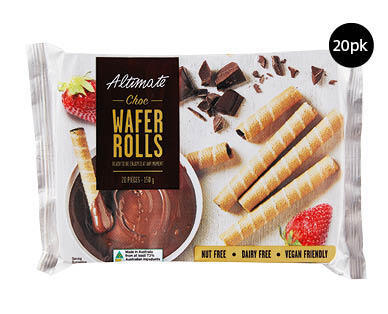 Altimate Choc Wafer Rolls 20pk/150g