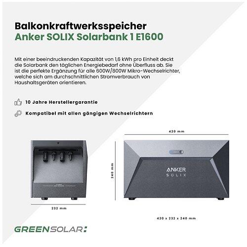 ANKER Solix Solarbank 1 E1600