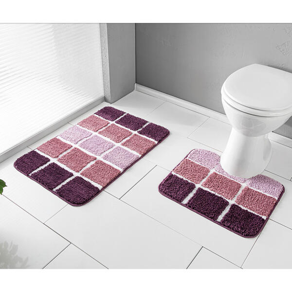 Badteppich-Set 2tlg. "Quadro"