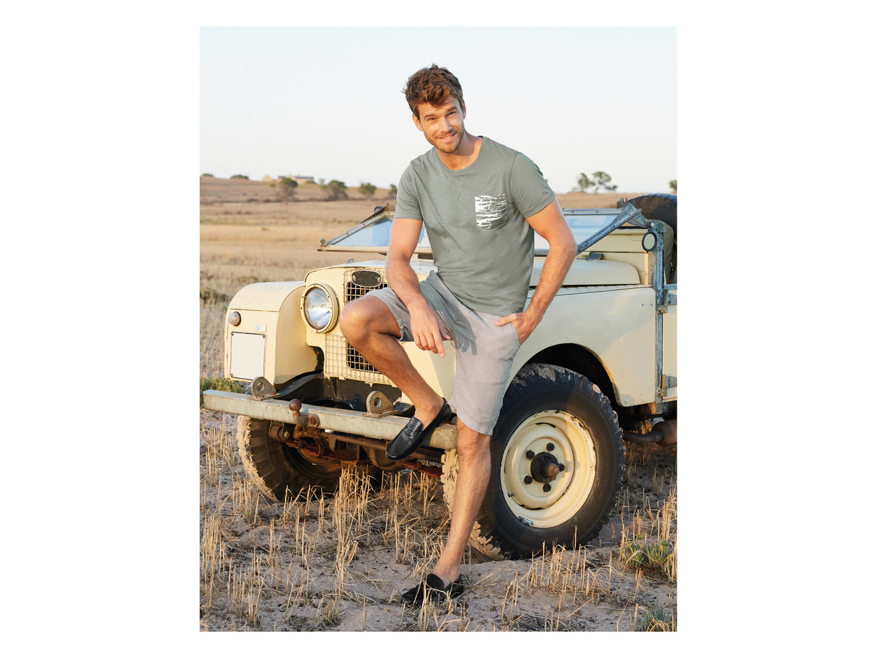 Livergy Linen Blend Bermuda Shorts1
