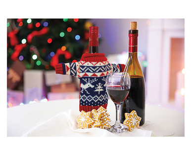 Merry Moments Ugly Sweater Wine Bottle Cover