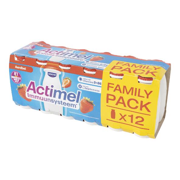 DANONE(R) 				Actimel aardbei, 12 st.