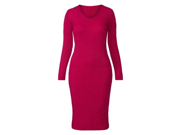 Ladies' Christmas ribbed knit dress
