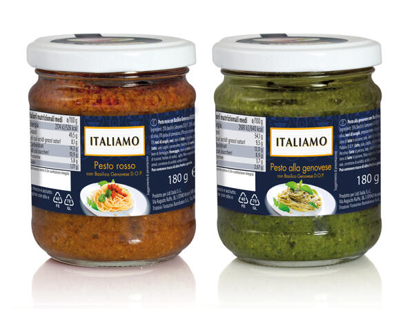 Genoese-Style Pesto or Red Pesto with Genoese Basil PDO