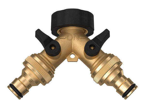 Parkside Brass Hose Connector System & Brass 2-Way Hose Splitter
