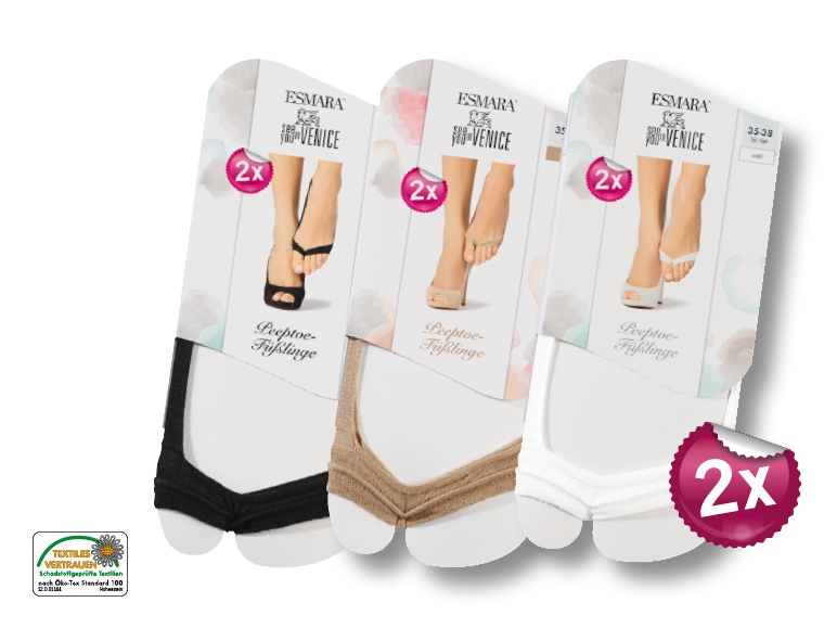 Peeptoe-Füsslinge, 2 Paar