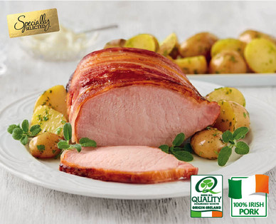 Specially Selected Irish Smoked Bacon Loin Wrapped in Streaky Bacon