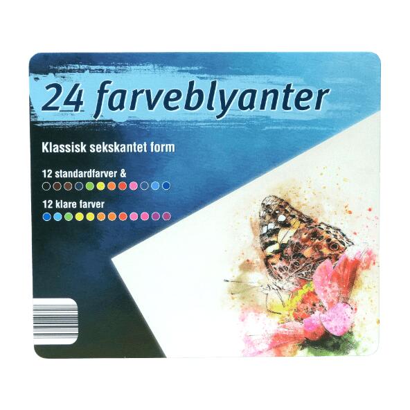 Farve-blyanter eller tuscher