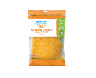 Fit & Active 2% Milk Mild Cheddar or Mozzarella Shredded Cheese