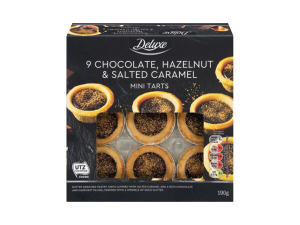 9 Mini Chocolate Tarts with Dusting