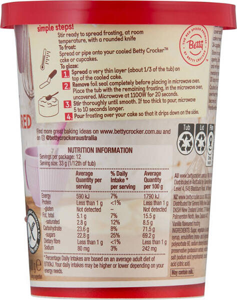 Vanilla Flavoured Frosting 400g