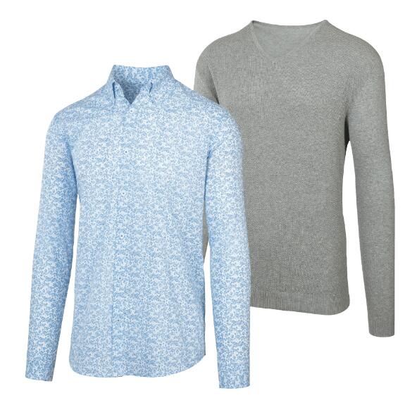 Pullover en hemd voor heren