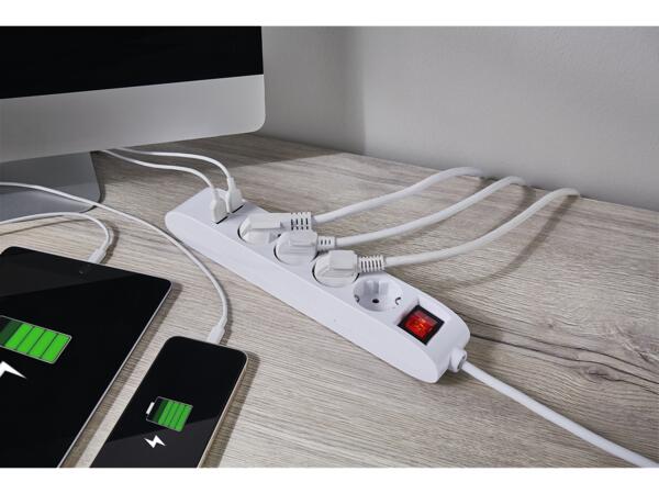 4 Socket Extension Lead with USB