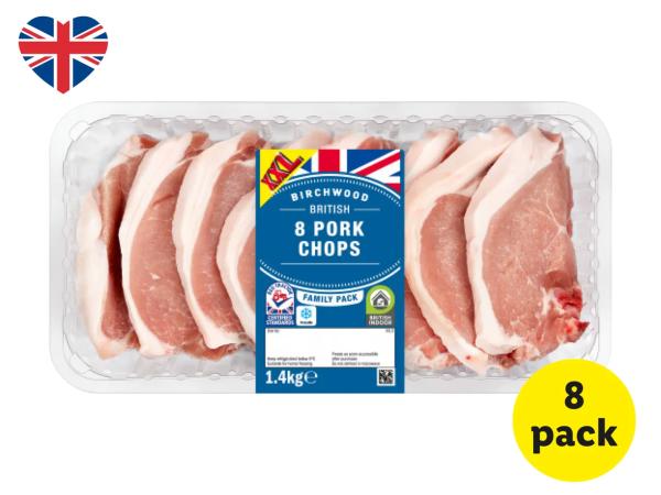 Birchwood 8 British Pork Chops