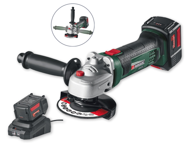Parkside 18V Li-Ion Cordless Angle Grinder